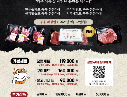 뿌리네 공동구매 “뽕잎 먹은 횡성한우” 안내